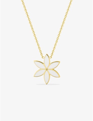 Collier fleur en acier...