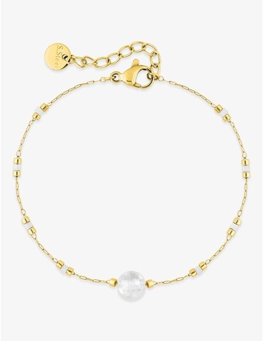Bracelet acier doré avec...