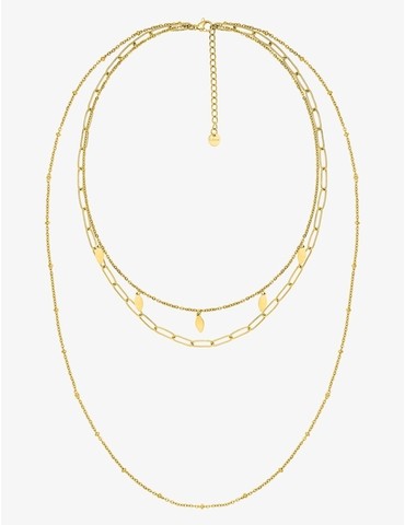 Collier acier doré...