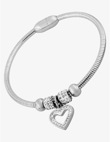 Bracelet acier et cristal...