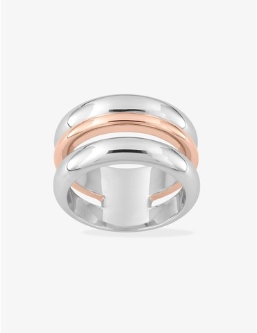 Bague bicolore argent 925 ‰...