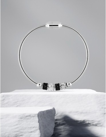 Bracelet serpentine acier,...