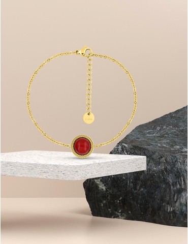 Bracelet en acier doré avec...