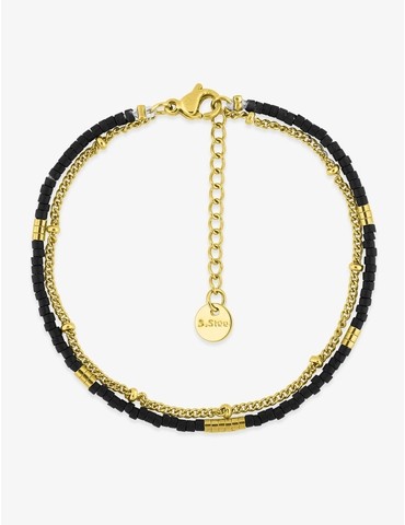 Bracelet double rang acier...