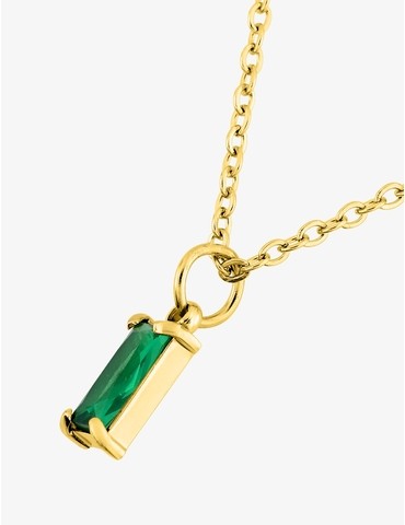 Collier acier doré et oxyde...
