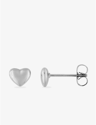 Boucles d'oreilles cœur acier