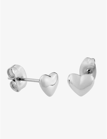 Boucles d'oreilles cœur acier