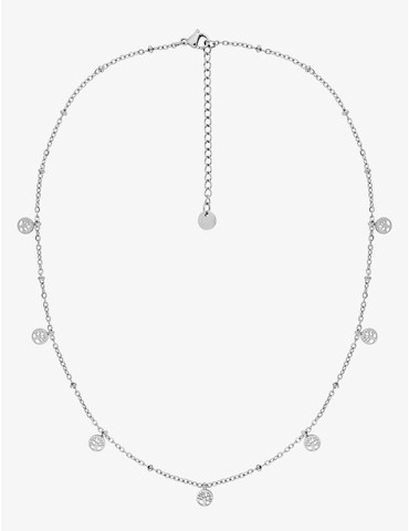 Collier en acier, breloques...