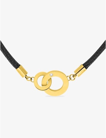 Collier cordon nylon noir...