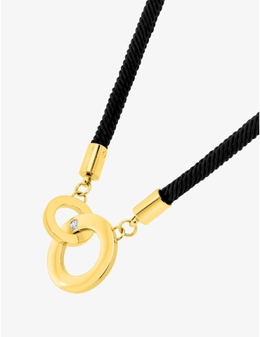 Collier cordon nylon noir...