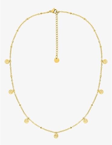 Collier en acier doré,...