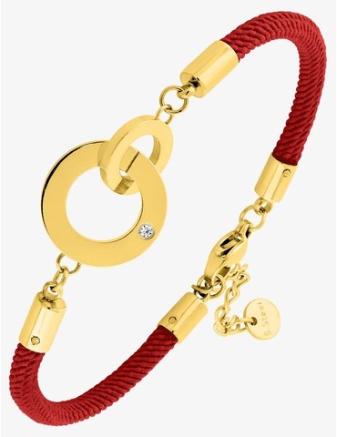 Bracelet cordon rouge et...