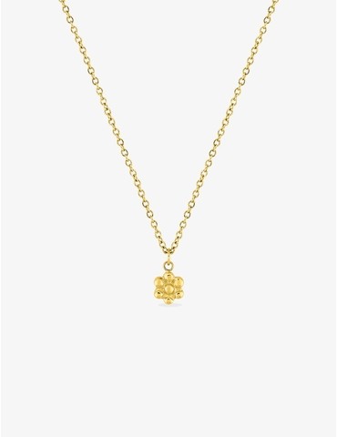 Collier en acier doré,...