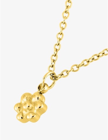 Collier en acier doré,...
