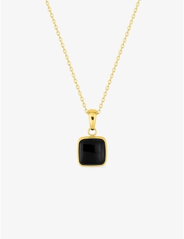 Collier acier doré avec...