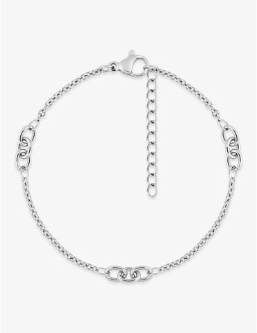 Bracelet acier gris fantaisie