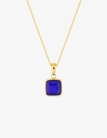 Collier acier doré avec...
