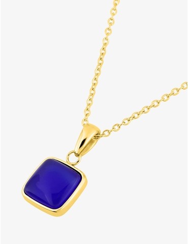 Collier acier doré avec...