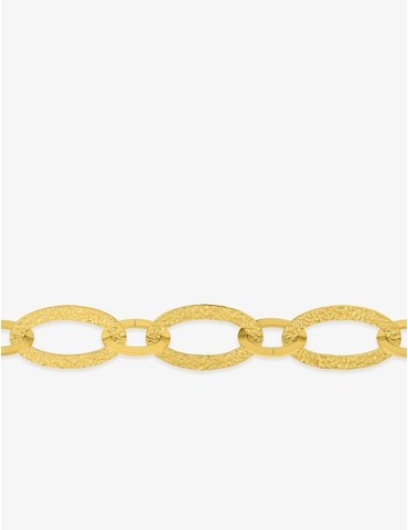 Bracelet acier doré ovales...