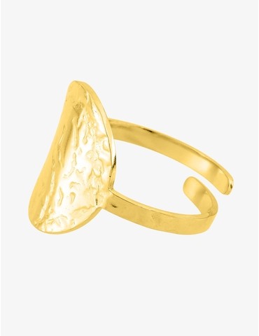 Bague ajustable acier dorée...