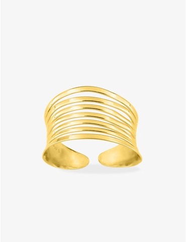 Bague ajustable acier doré...