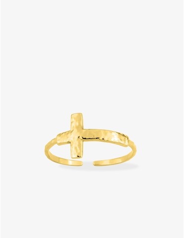 Bague ajustable acier doré...