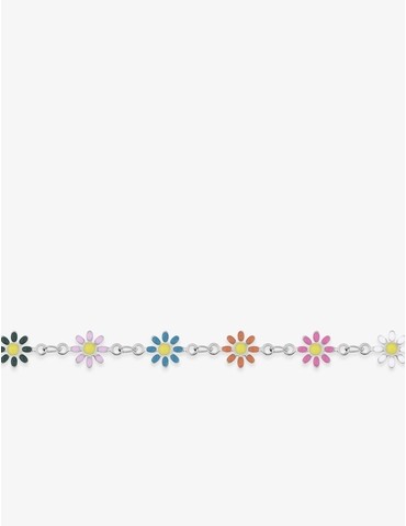 Bracelet acier fleurs...