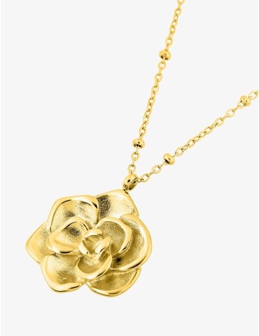 Collier acier doré avec...