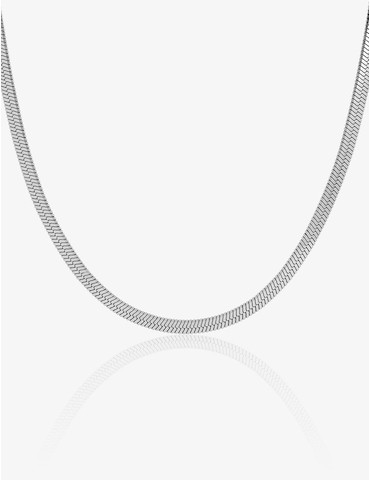 Collier acier gris chaîne...