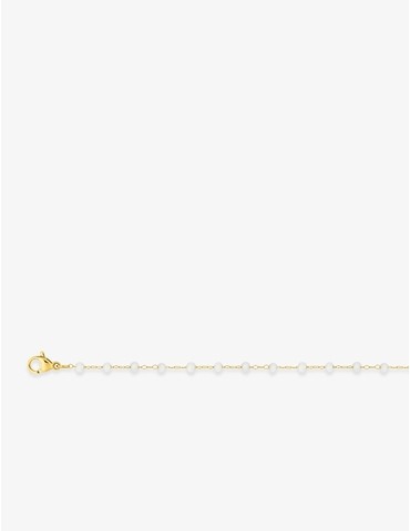 Collier en acier doré et...