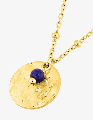 Collier acier doré avec...