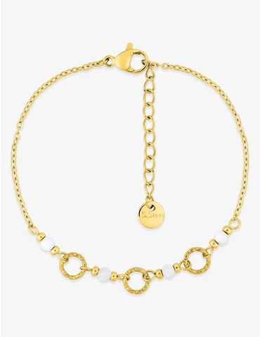 Bracelet acier doré et...