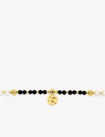 Bracelet acier doré avec...