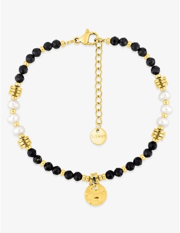 Bracelet acier doré avec...