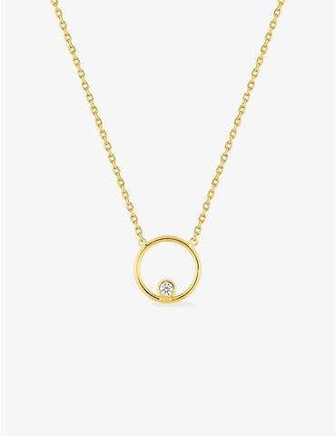Collier en plaqué or et...