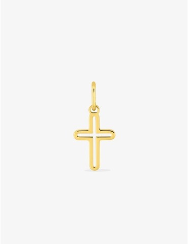 Pendentif croix plaqué or