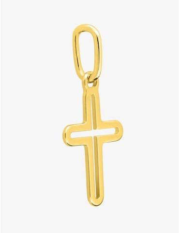 Pendentif croix plaqué or