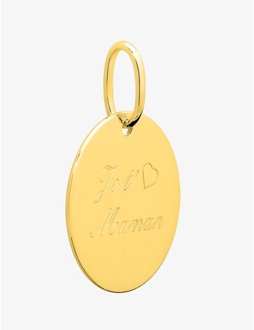 Pendentif jeton plaqué or...
