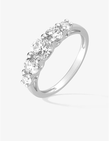 Bague 5 pierres argent...