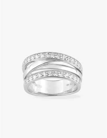 Bague 4 anneaux argent...