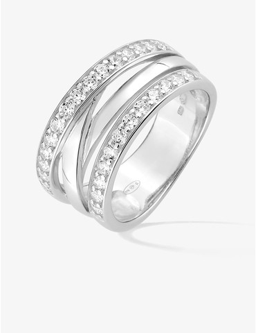 Bague 4 anneaux argent...