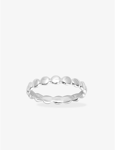 Bague boules argent rhodié...