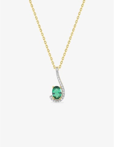 Collier virgule plaqué or,...