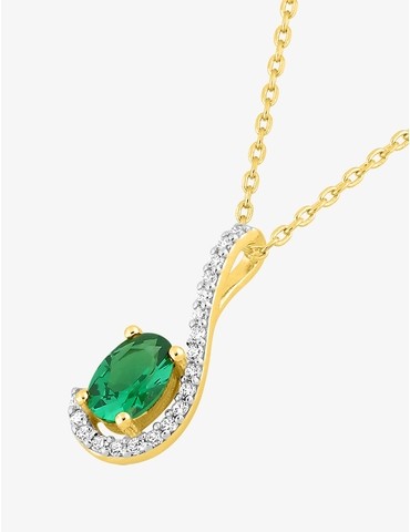 Collier virgule plaqué or,...