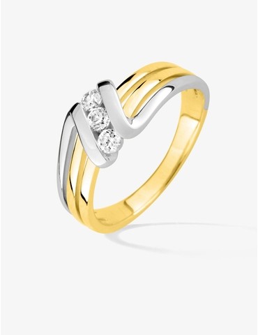 Bague triple anneau plaqué...