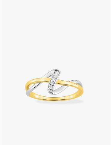 Bague bicolore anneaux...