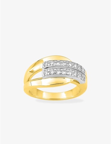 Bague fantaisie plaqué or,...