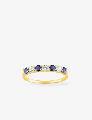 Bague plaqué or et oxydes...