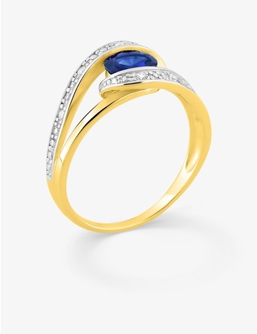 Bague fantaisie plaqué or,...