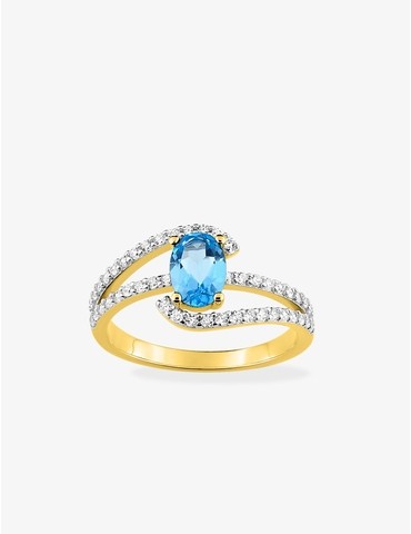 Bague fantaisie plaqué or,...